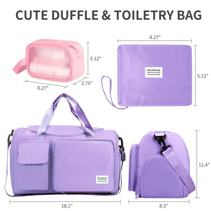  Waterproof Travel Duffle Bag, Purple