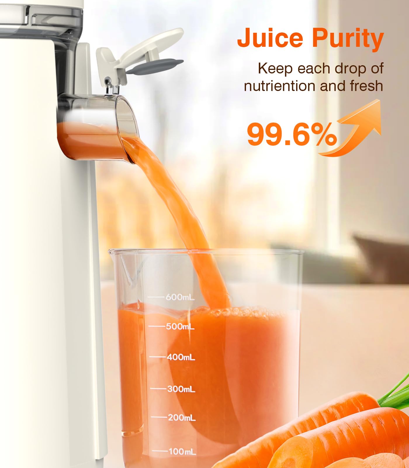 Cold Press Juicer,2 Cups Included