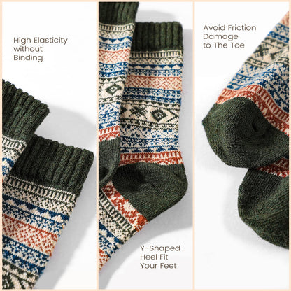 Pleneal 5 Pack Thick Wool Socks for Women - Cozy Knit Boots Socks - Great for stocking stuffers