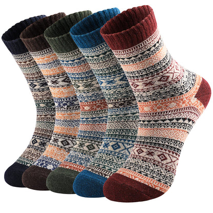 Pleneal 5 Pack Thick Wool Socks for Women - Cozy Knit Boots Socks - Great for stocking stuffers