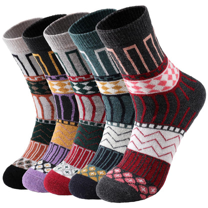 Pleneal 5 Pack Thick Wool Socks for Women - Cozy Knit Boots Socks - Great for stocking stuffers