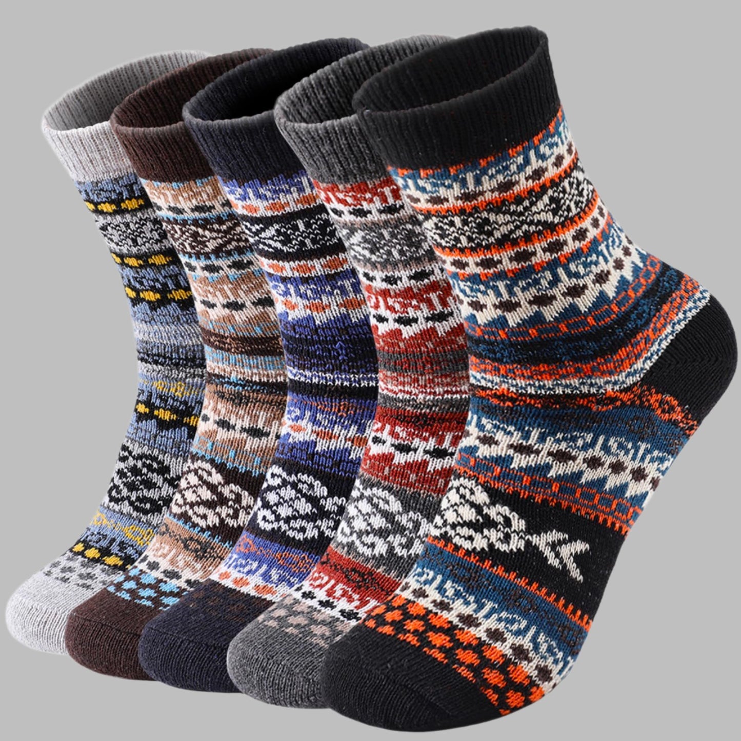 Pleneal 5 Pack Thick Wool Socks for Women - Cozy Knit Boots Socks - Great for stocking stuffers