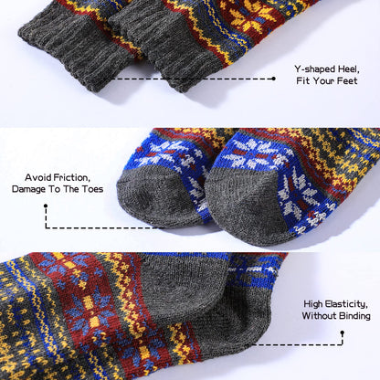 Pleneal 5 Pack Thick Wool Socks for Women - Cozy Knit Boots Socks - Great for stocking stuffers