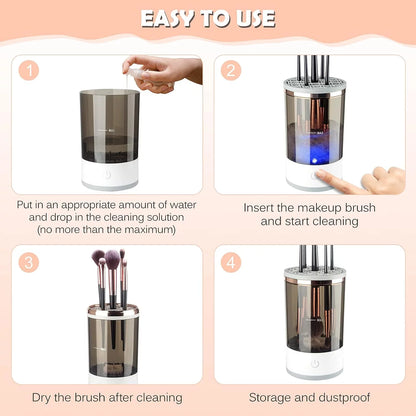 Electric makeup Brush Cleaner, Automatic Spinning  for All Size Makeup Brush, Gift for Women Wife Friend